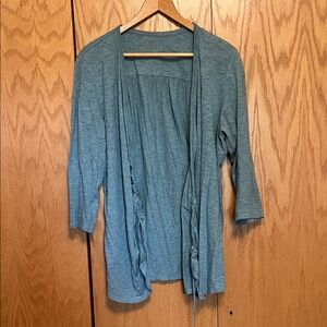 Teal Open Front Cardigan
